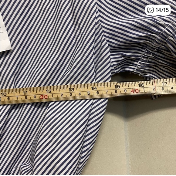 J. Crew Women’s Jumpsuit Size 4 Organic Cotton Poplin Wide Leg Striped NWT - Picture 7 of 8